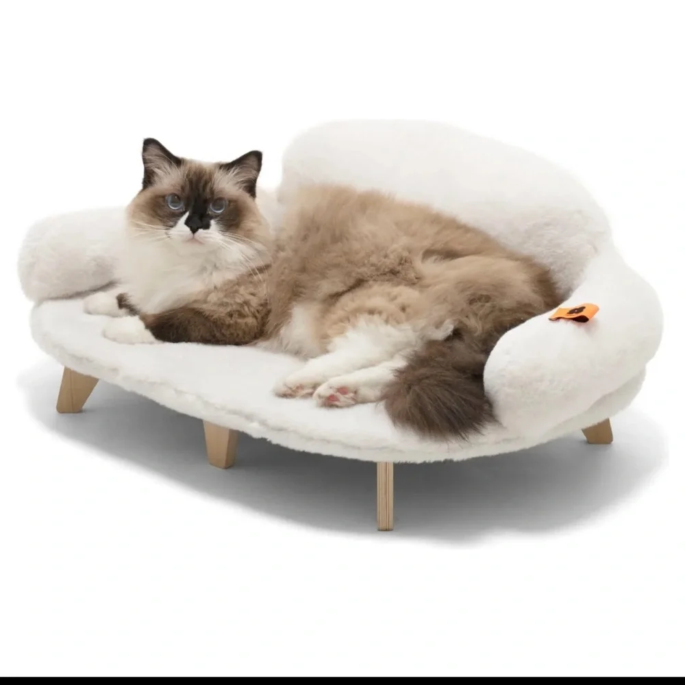 Wooden Cat Bed Cat sofa with Removable Washable Cove